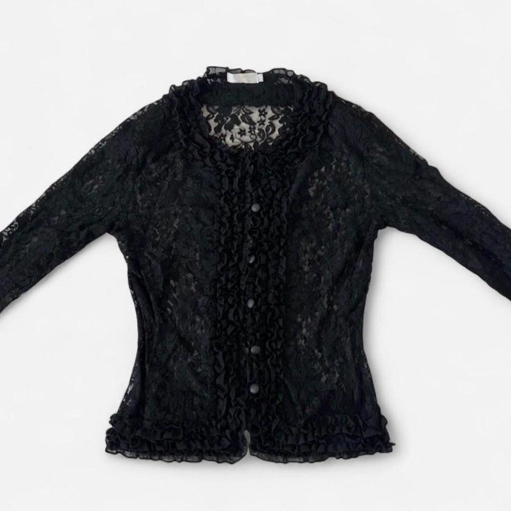 Gothic Ruffle Lace Top